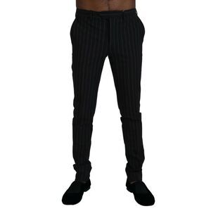 BENCIVENGA Black Stripes Viscose Dress Men's Pants